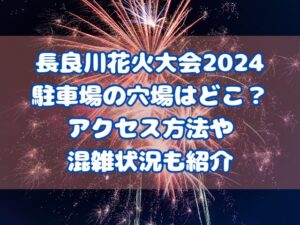 長良川花火大会2024駐車場の穴場はどこ？アクセス方法や混雑状況も紹介