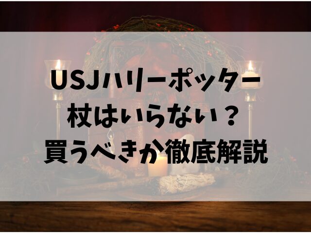 USJハリーポッター杖はいらない？買うべきか徹底解説